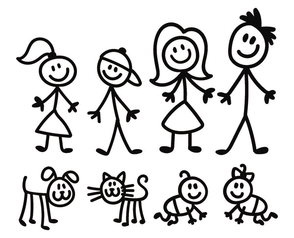 Stick Figure Family Ornament