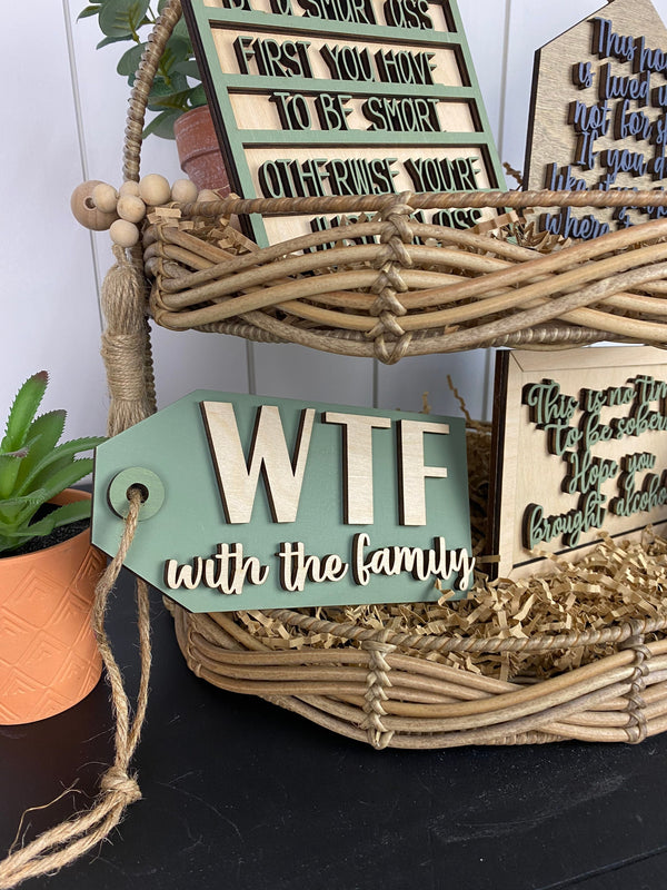 Funny Family Tiered Tray Signs