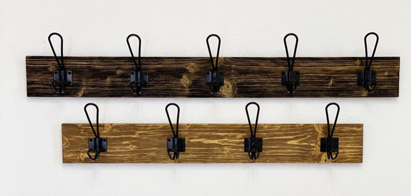 Distressed Farmhouse Style Towel/Coat Entryway or Bathroom Organizer Wall Rack