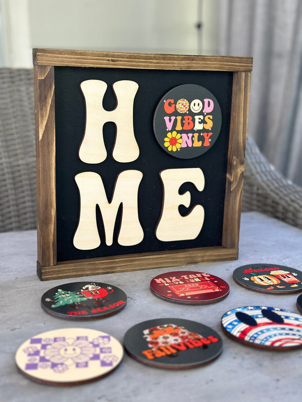 Interchangeable Sign with 9 Inserts