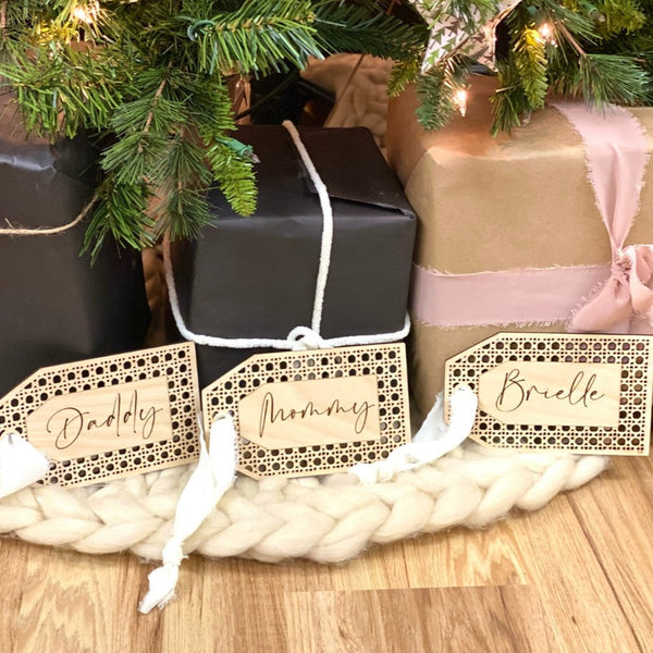 Rattan Stocking Tags